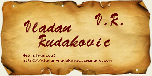 Vladan Rudaković vizit kartica